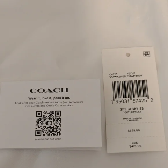 Coach Soft Tabby Shoulder Bag in Chambray (blue) - Picture 14 of 14